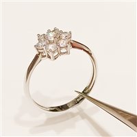 Anello Vidali Gioielli Donna in Oro bianco Zircone ANOR-16-34 - ANOR-16-34